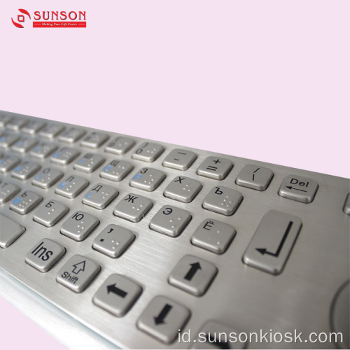 Keyboard Logam Anti huru hara dan Touch Pad